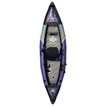 inflatable kayak in purple